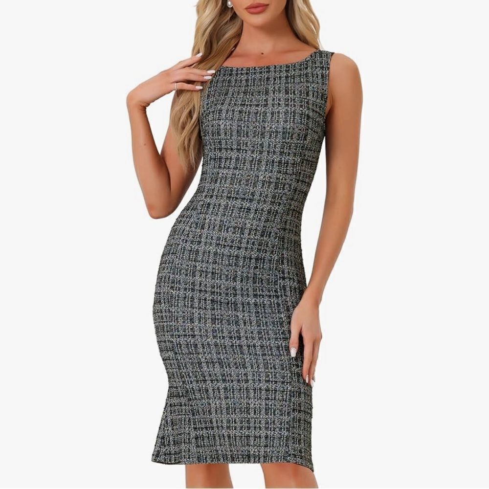 Allegra K Tweed Dress